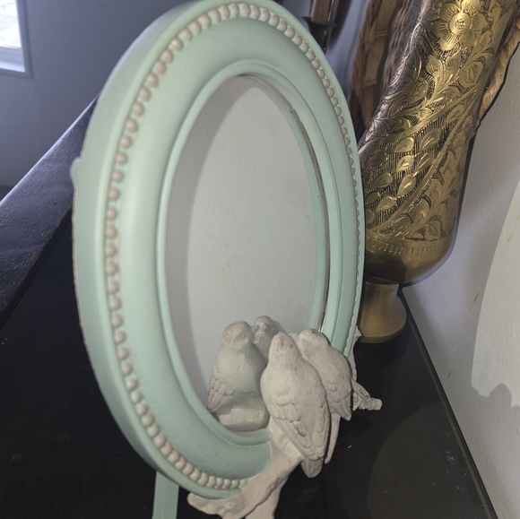 Mirror with two love birds - Picture 2 of 6